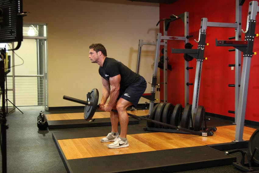 Bent Over Two-Arm Long Bar Row