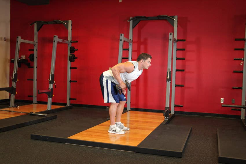 Standing Bent-Over One-Arm Dumbbell Triceps Extension