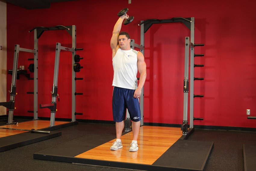 Standing One-Arm Dumbbell Triceps Extension